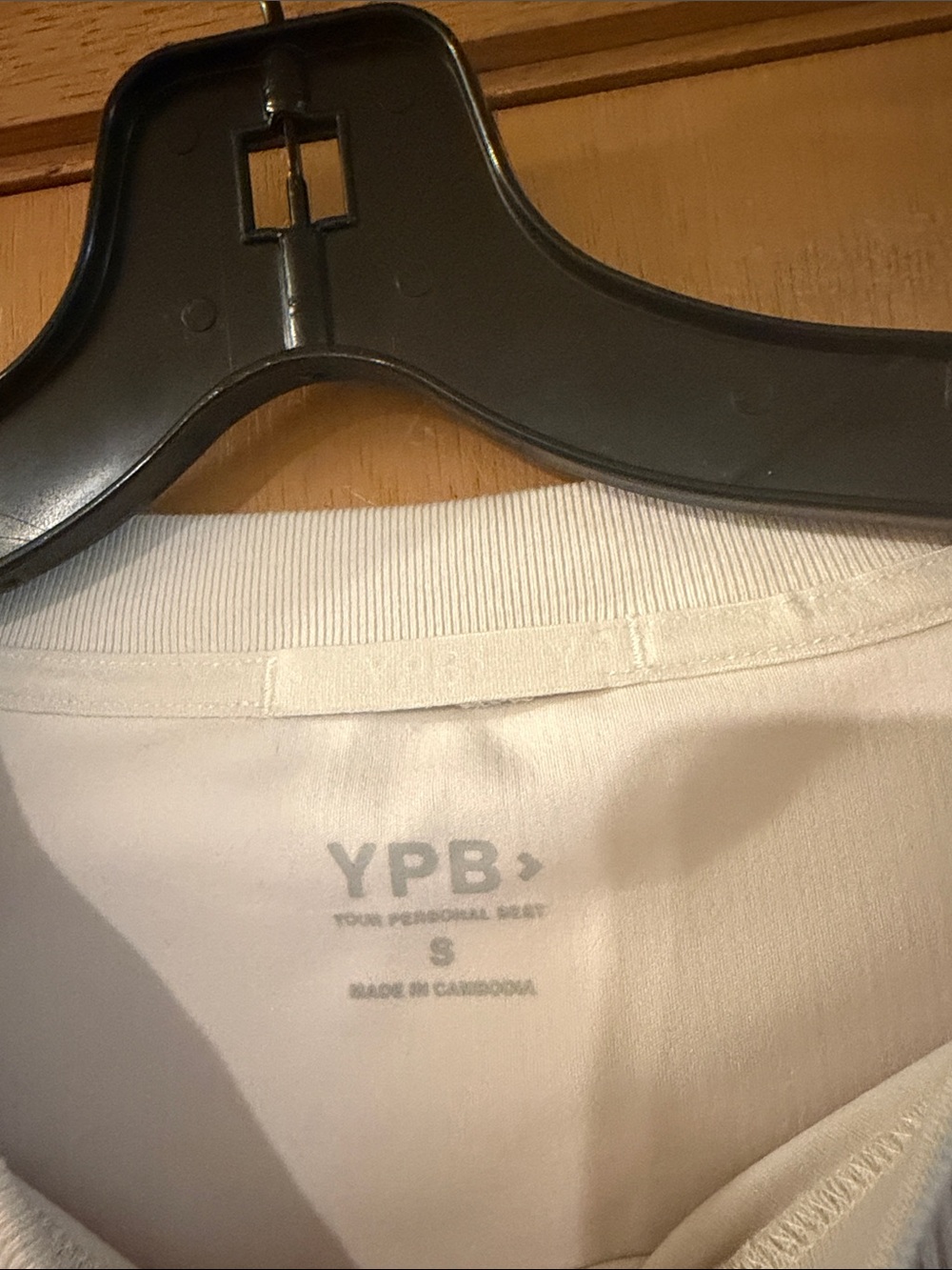 YPB Your Personal Best Women’s Ribbed Cropped Crewneck Sweatshirt Cream Small - Picture 5 of 8